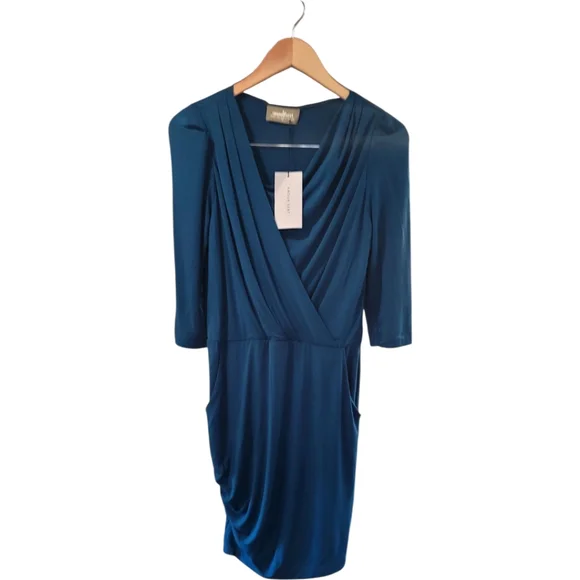 Amour Vert , Size Small, Deep Blue Long Sleeve Dress. Sheath Dress. NWT - Picture 2 of 7